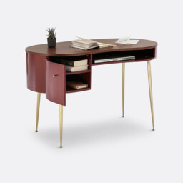 Topim Vintage Walnut Veneer Desk - thumbnail 2