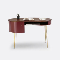 Topim Vintage Walnut Veneer Desk - thumbnail 3
