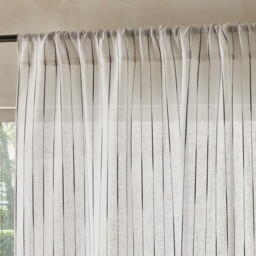 Patcha Embroidered Linen Voile Curtain - thumbnail 2