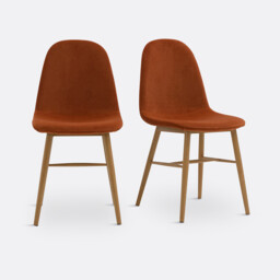 Set of 2 Polina Velvet Dining Chairs
