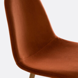 Set of 2 Polina Velvet Dining Chairs - thumbnail 3