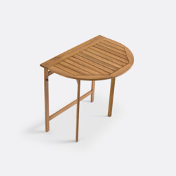 Alata Acacia 2-Seater Folding Balcony Set, Half-Moon Table and 2 Chairs - thumbnail 4