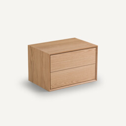 Archivita XL Oak Veneer 2-Drawer Cabinet, L60 X D42cm - thumbnail 1