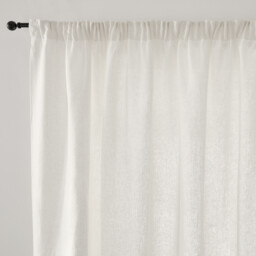 Onega Linen Light-Filtering Curtain For Wide Windows, with Pencil Pleat Header Or Wave Finish - thumbnail 1