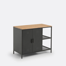 Hiba Oak & Metal Sink Vanity Unit - thumbnail 3