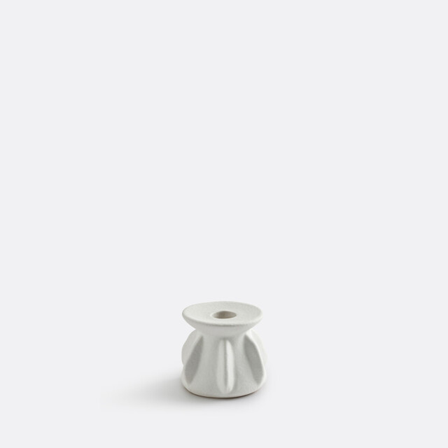 Textured Ceramic Candle Holder H7cm, Ilia - image 1