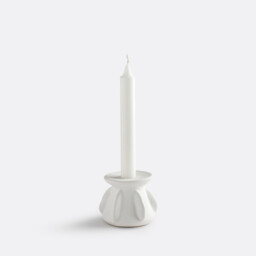 Textured Ceramic Candle Holder H7cm, Ilia - thumbnail 4