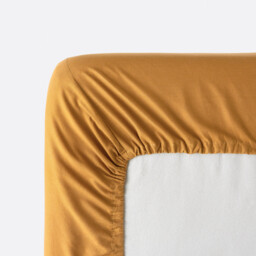 Noria Plain Washed Cotton Fitted Sheet with 30cm Flap - thumbnail 4