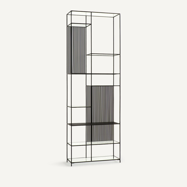 Rectiligne Metal & Glass Bookcase - image 1