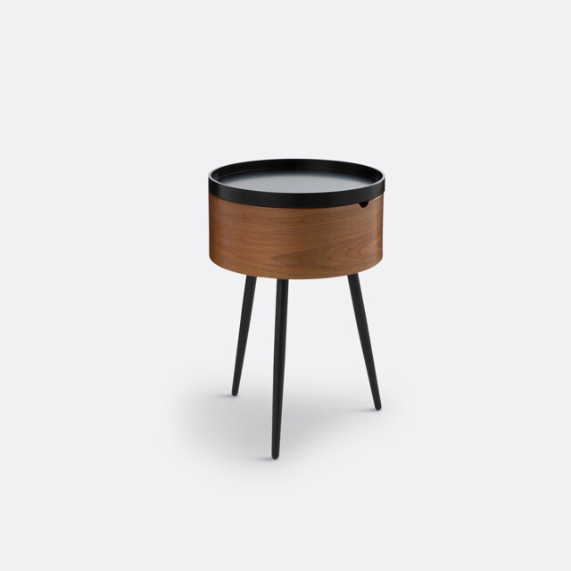 Orteo Walnut Veneer Bedside Table - image 1