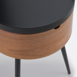 Orteo Walnut Veneer Bedside Table - thumbnail 4