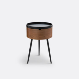 Orteo Walnut Veneer Bedside Table - thumbnail 2