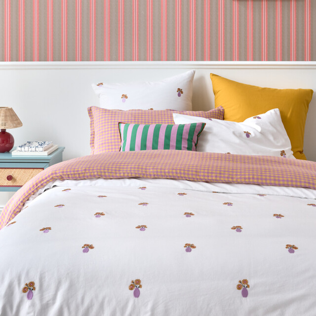 Ariette Embroidered Cotton Vintage Duvet Cover - image 1