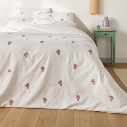 Ariette Embroidered Cotton Vintage Duvet Cover - thumbnail 3