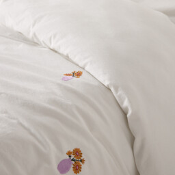 Ariette Embroidered Cotton Vintage Duvet Cover - thumbnail 4