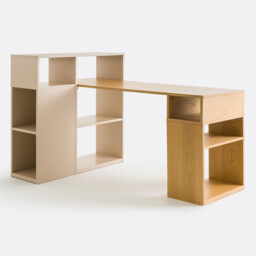 Biface Reversible Corner Desk with Storage - thumbnail 1