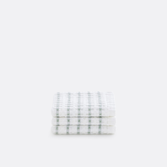 Set of 3 Tifli Rayé Cotton Honeycomb Face Towels - image 1
