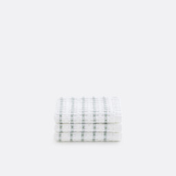 Set of 3 Tifli Rayé Cotton Honeycomb Face Towels