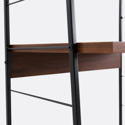 Watford Bookcase in Steel and Walnut Veneer, 220cm High - thumbnail 4