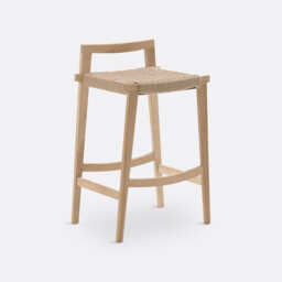 Kioto Solid Oak & Weaving Stool - thumbnail 1