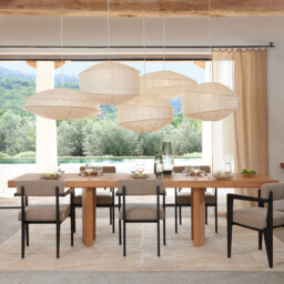 Nassah Pendant Light in Textured Paper, Diameter 68cm - thumbnail 2