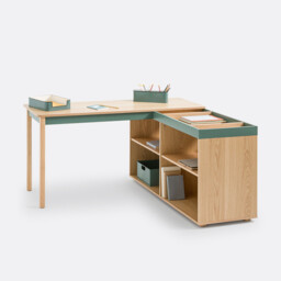 Lina Reversible Corner Desk with Storage