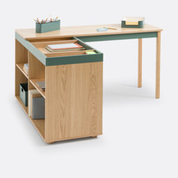 Lina Reversible Corner Desk with Storage - thumbnail 4