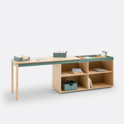 Lina Reversible Corner Desk with Storage - thumbnail 3