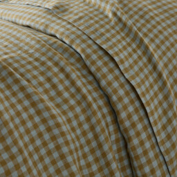 Acélie Olive/Opaline Washed Linen Duvet Cover - thumbnail 4