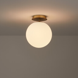 Moricio Wall Or Ceiling Light in Brass and Opaline Glass - thumbnail 2