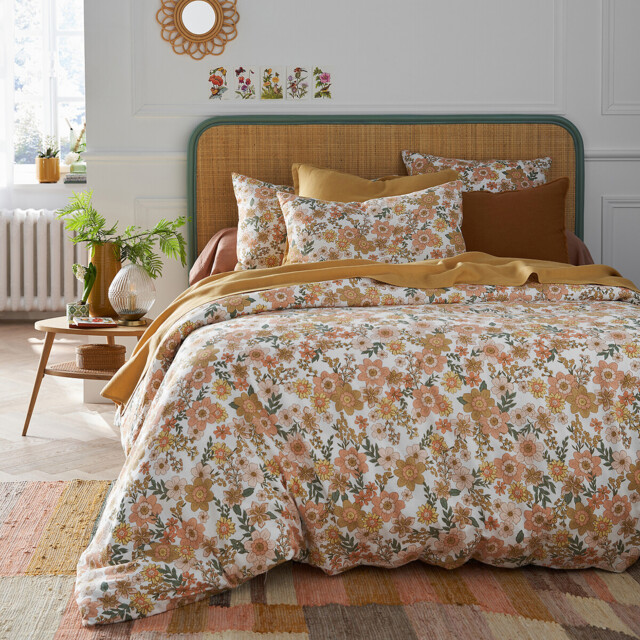Rosemary Cotton and Washed Linen Duvet Cover - image 1