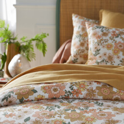 Rosemary Cotton and Washed Linen Duvet Cover - thumbnail 2