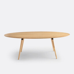 Blutante 6-8 Seater Oval Dining Table in Oak Veneer - thumbnail 2