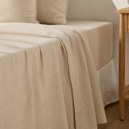 Marnie Flat Sheet in Washed Cotton/Linen - thumbnail 1