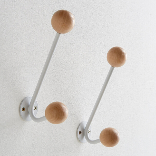 Set of 2 Agama Wall Double Coat Hooks - image 1