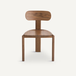 Marais Tripod Dining Chair in Walnut and Veneer, Designed By Emmanuel Gallina - thumbnail 3