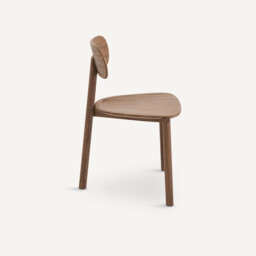 Marais Tripod Dining Chair in Walnut and Veneer, Designed By Emmanuel Gallina - thumbnail 4