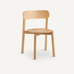 Batignolles Stackable Chair in Oak and Veneer, Designed By Emmanuel Gallina - thumbnail 1