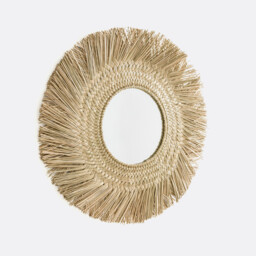 Loully 102xm Diameter Woven Grass Sunburst Mirror - thumbnail 3