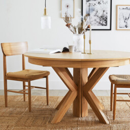 Set of 2 Andre Solid Oak Chairs with Braided Seats - thumbnail 2