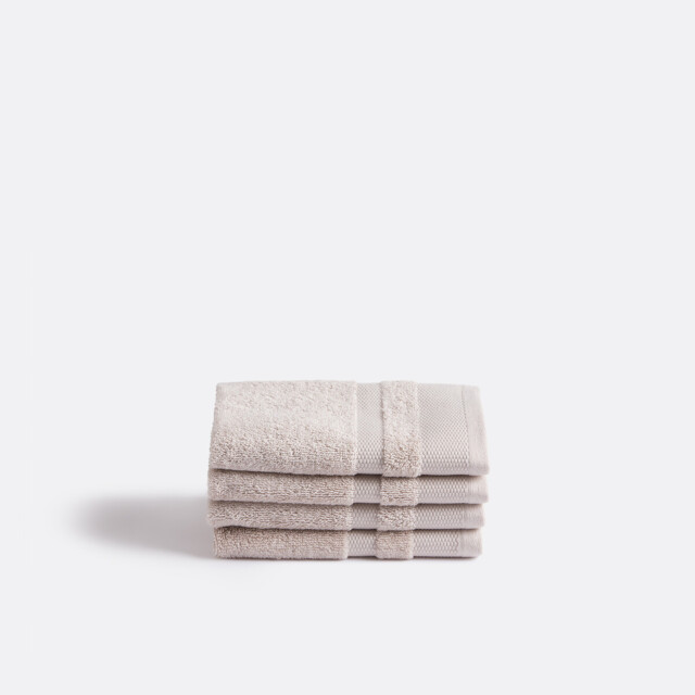 Kheops Face Towels in Egyptian Cotton 600g/m2 in Set of 4 - image 1