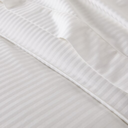 Opale Striped Cotton Satin 350 Thread Count Duvet Cover - thumbnail 4