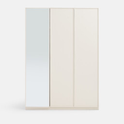 Parro 3-Door Wardrobe, 1 Door with Mirror, Hanging Rail and Shelves - thumbnail 3