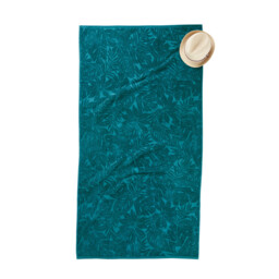 Ficus 100% Cotton Velour Beach Towel - thumbnail 1