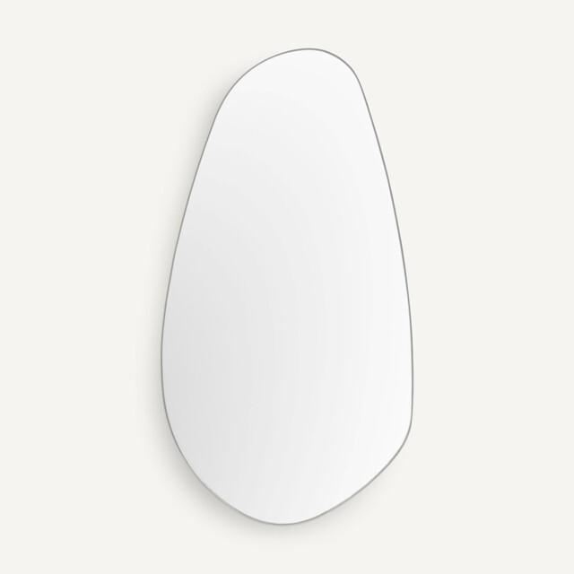 Lido Organic Mirror in Satin Nickel H140cm - image 1
