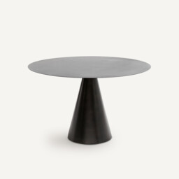 Mayra 120cm Diameter Aged-Effect Metal Table - thumbnail 1