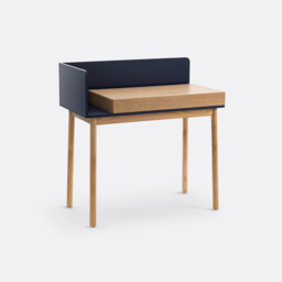 Graphy 1 Drawer Desk in Oak Veneer - thumbnail 2