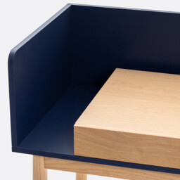 Graphy 1 Drawer Desk in Oak Veneer - thumbnail 4