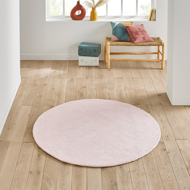 Renzo Large Round Tufted Cotton Rug - image 1