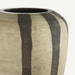 Heidi Vase in Matt Striped Painted Glass, H20.5cm - thumbnail 4